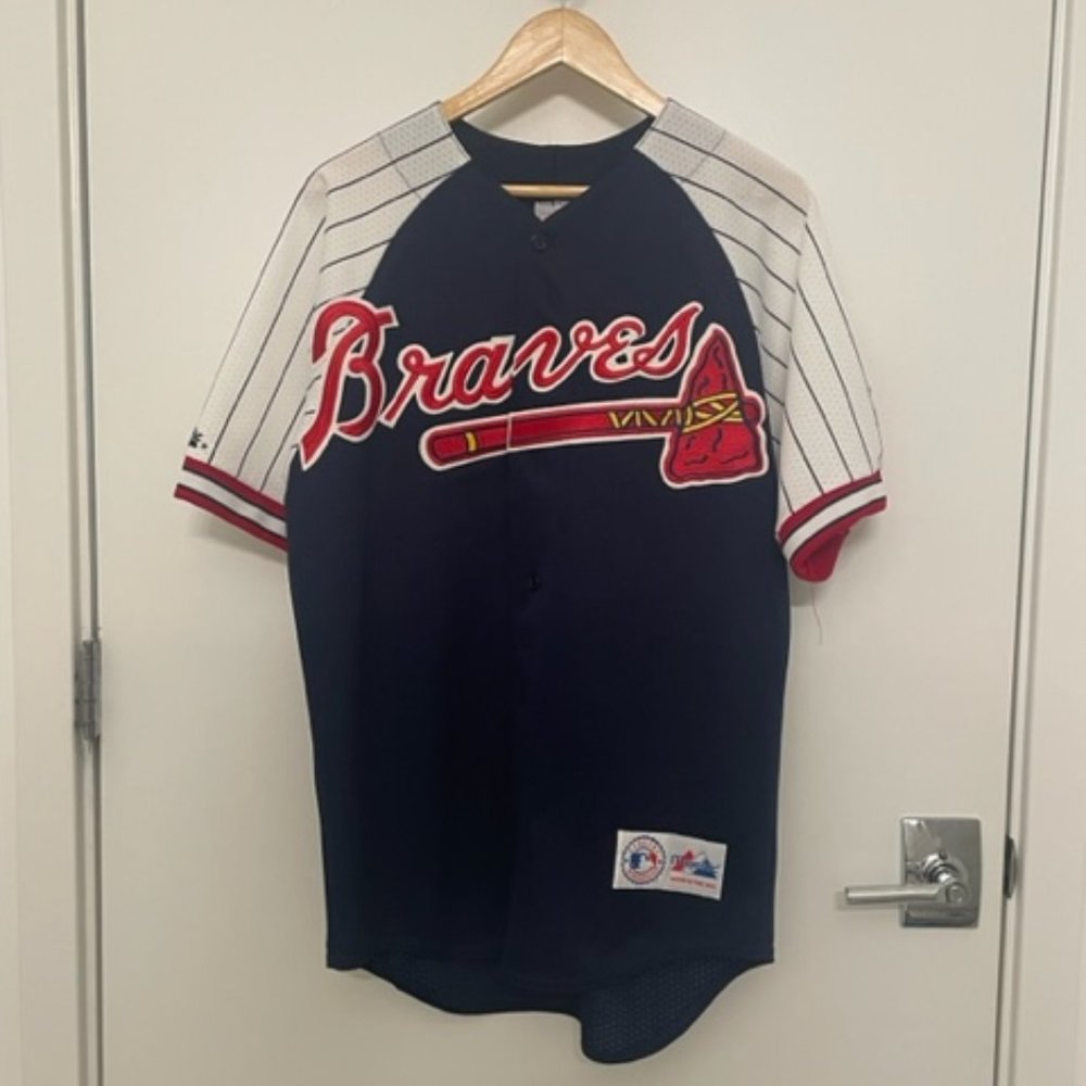 Kenny Lofton Atlanta Braves Majestic Jersey w/ National League Patch (M)